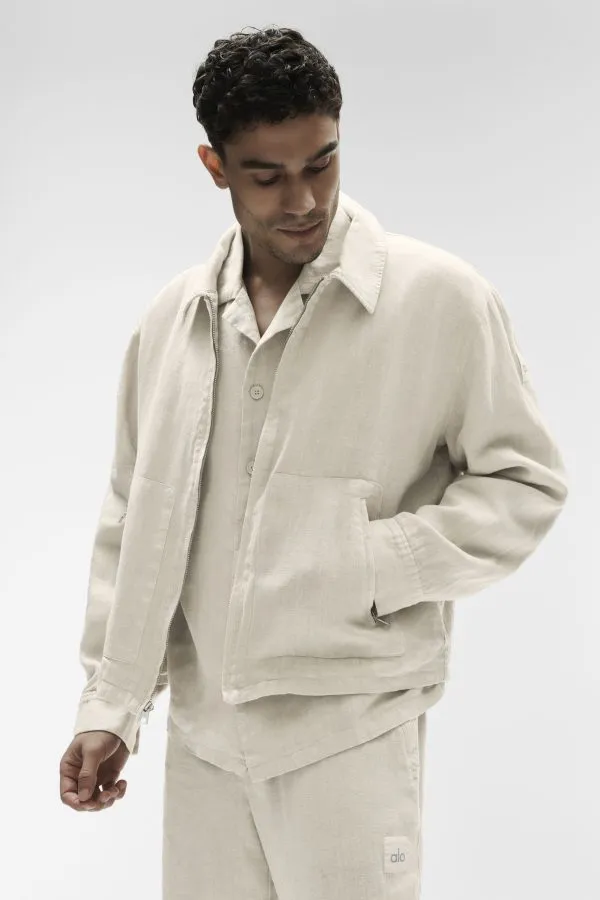 Linen Days Full Zip Jacket - Bone