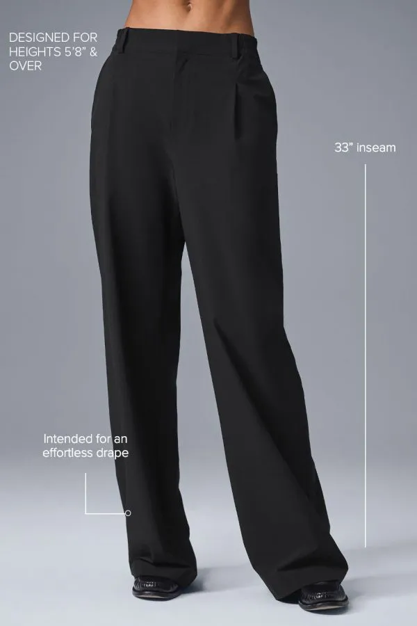 High-Waist Pursuit Hose (Lang) - Schwarz