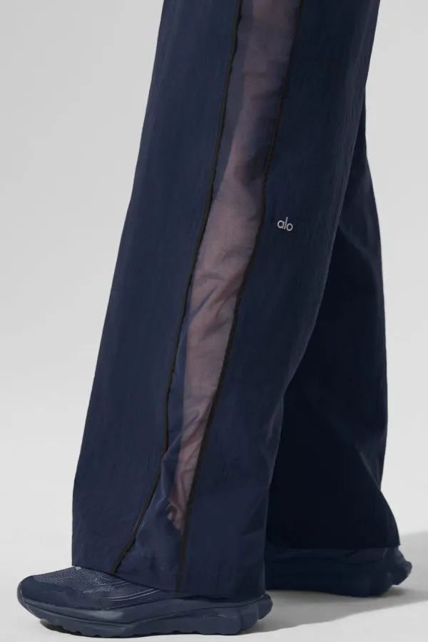High-Waist Origin Trainingshose mit weitem Bein - Marineblau/Schwarz