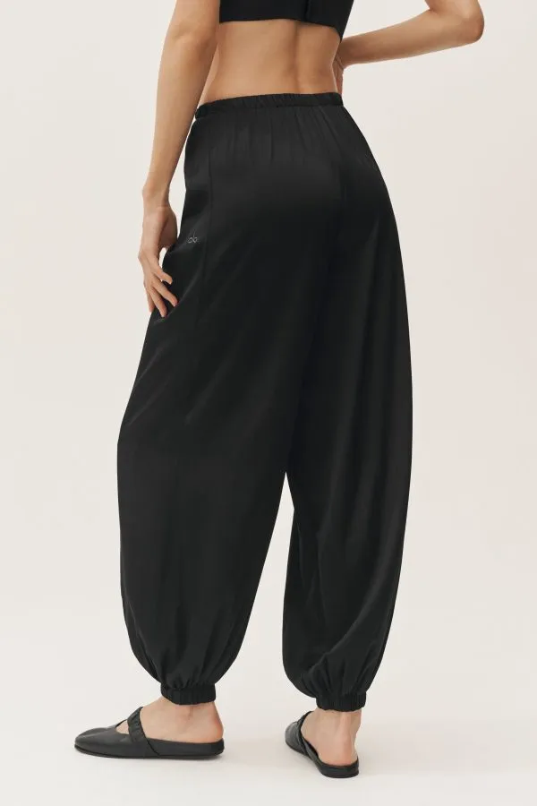 Seidenmix High-Waist Radiance Hose - Schwarz
